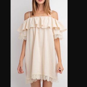 Hemp & Cotton Blend Lace Tunic Dress/Top NWT Small